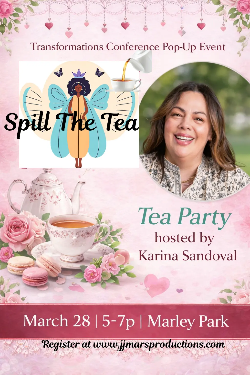 flyer for Spill the Tea event
